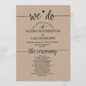 私達は結婚式のプログラム・カード5x7のデザインv3をします プログラム (正面)