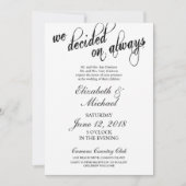 私達は結婚式招待状で常に決定しました 招待状 (正面)