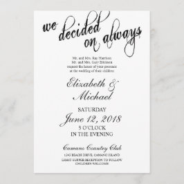 私達は結婚式招待状で常に決定しました 招待状