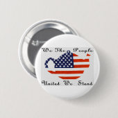 私達は統一されたな人々私達ボタンを立てます 缶バッジ (正面&裏面)