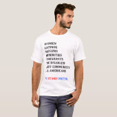 私達は統一されたに立ちます。 (人のワイシャツ) Tシャツ (正面フル)
