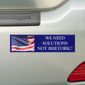 私達は解決のない修辞を必要とします! バンパーステッカー (車上)