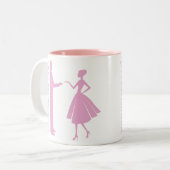 私達は踊りましょうか。 ツートーンマグカップ (正面左)