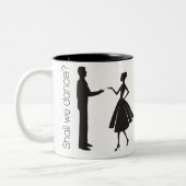 私達は踊りましょうか。 ツートーンマグカップ (左)