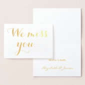 私達は金ゴールドホイルをエレガントなタイポグラフィ恋しく思います 箔カード (ディスプレー)