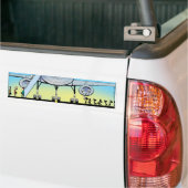 私達は飛行のためにありがとう上陸しました バンパーステッカー (トラック上)