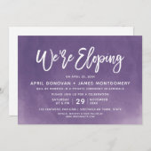私達は駆け落ちのブラシのタイポグラフィの結婚式招待状です 招待状 (正面/裏面)