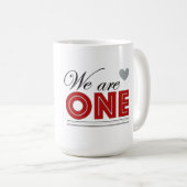 私達は1つのコーヒーカップです コーヒーマグカップ (正面右)