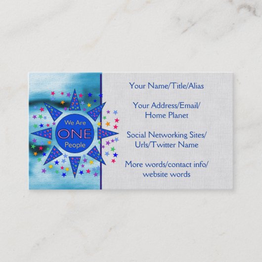 私達は1人です 名刺 (正面)