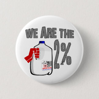 私達は2%のミルクです! Occupy wall streetのおもしろいなからかい 缶バッジ
