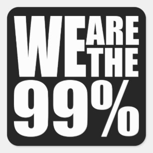 私達は99%のステッカーです スクエアシール