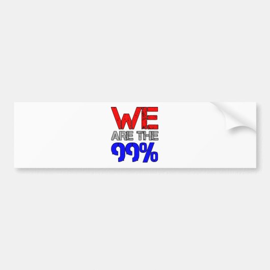 私達は99%才です バンパーステッカー (正面)