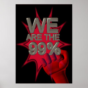 私達は99%才占めます動きの握りこぶしのポスターか印をです ポスター