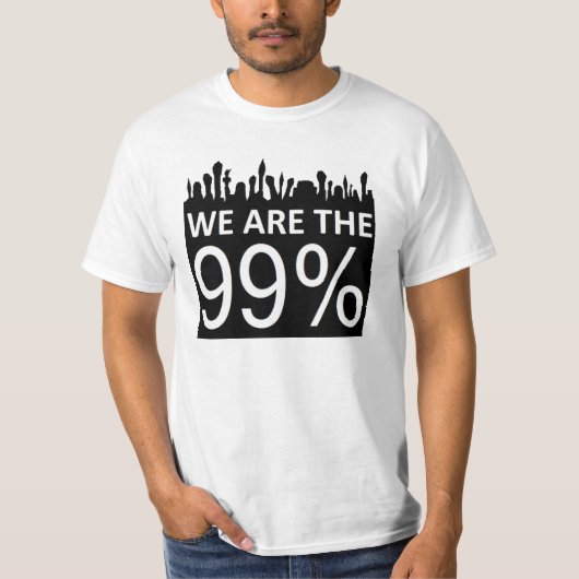 私達は99%才- Occupy wall streetです Tシャツ (正面)