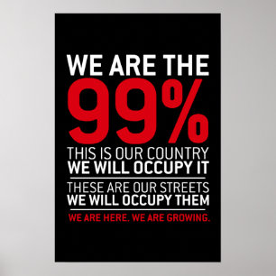 私達は99% - 99% occupy wall streetです ポスター