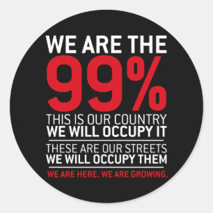 私達は99% - 99% occupy wall streetです ラウンドシール