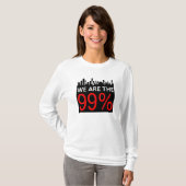 私達は99% - Occupy wall streetです Tシャツ (正面フル)