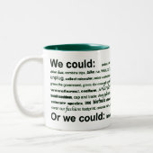 私達は…できました ツートーンマグカップ (左)