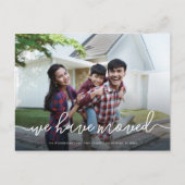 私達は|のシンプルな写真の移動発表を動かしました インビテーションポストカード (正面)