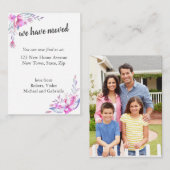 私達は-カスタムな写真および新しい住所動きました エンクロージャーカード (正面/裏面)