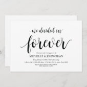 私達は、婚約パーティの招待永久に決定しました 招待状 (正面/裏面)
