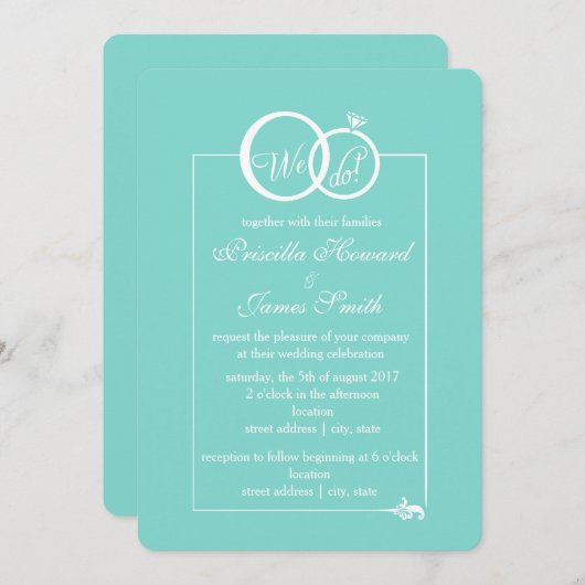 私達は! 招待状 (正面/裏面)