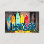 私達はaの日曜日及び月曜日のオーシャンブルーでサーフします 名刺 (正面)