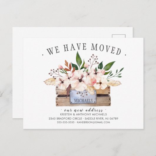 私達はBohoの花箱の移動発表を動かしました 案内ポストカード (正面/裏面)