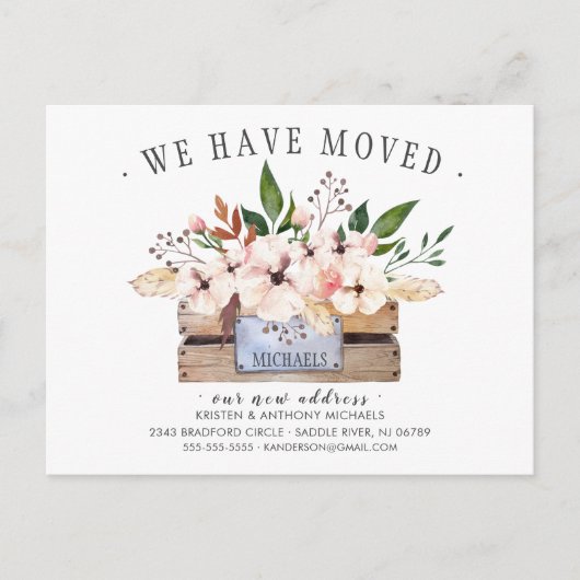 私達はBohoの花箱の移動発表を動かしました 案内ポストカード (正面)