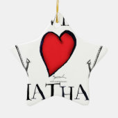 私達はchathamを愛します セラミックオーナメント (正面)