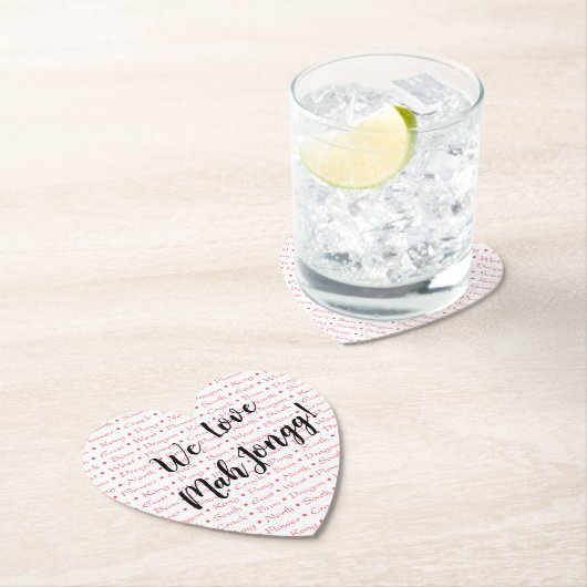 私達はMah Jonggのコースターを愛します ペーパーコースター (インサイチュ)