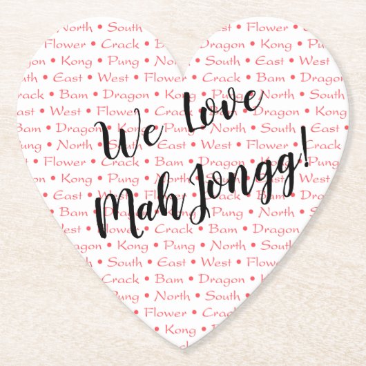 私達はMah Jonggのコースターを愛します ペーパーコースター (正面)