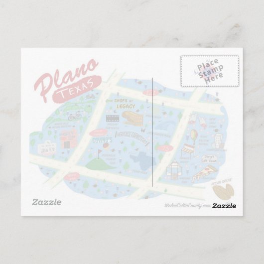 私達はPlanoテキサス州の郵便はがきに移動を有します ポストカード (裏面)