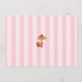 私達をケーキのパーティの招待状を食べることを許可して下さい 招待状