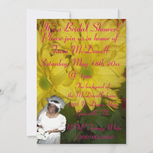 私達をブライダルシャワー結合して下さい 招待状 (正面)