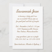 私達をベビーシャワーの招待結合して下さい 招待状 (裏面)