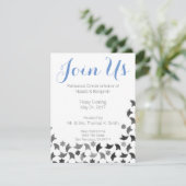 私達をリハーサルの夕食の招待|の青く白い灰色結合して下さい 招待状 (スタンド正面)