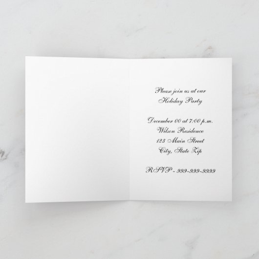 私達を休日の招待カード結合して下さい 招待状 (内部)