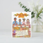 私達を感謝している感動的な郵便はがきがあることを許可して下さい シーズンポストカード (スタンド正面)