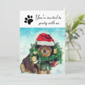 私達を持つパーティー犬-休日のパーティの招待状 招待状 (スタンド正面)