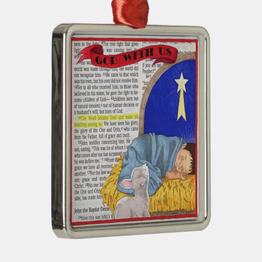 私達を持つ神クリスマスのオーナメント メタルオーナメント (右)