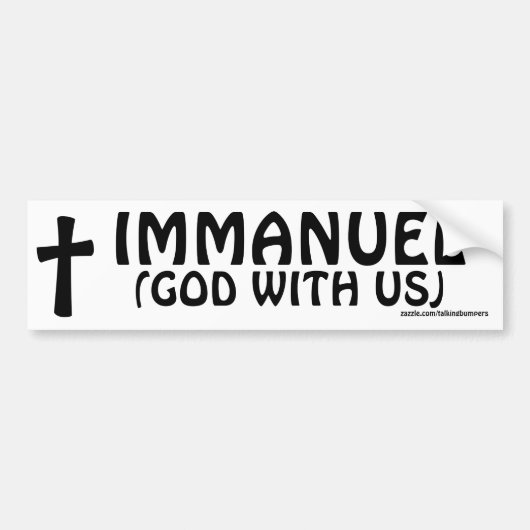 私達を持つImmanuelの神 バンパーステッカー (正面)