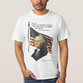 私達を標準を上げることを許可して下さい Tシャツ