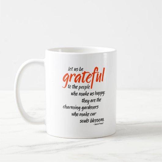 私達を私達を幸せにさせる人々に感謝するがあることを許可して下さい コーヒーマグカップ (左)