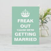 私達を結婚しています結婚式の招待をひどく神経質にして下さい 招待状 (スタンド正面)