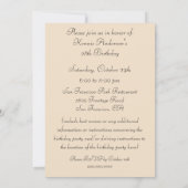 私達を誕生日のパーティの招待状結合して下さい 招待状 (裏面)