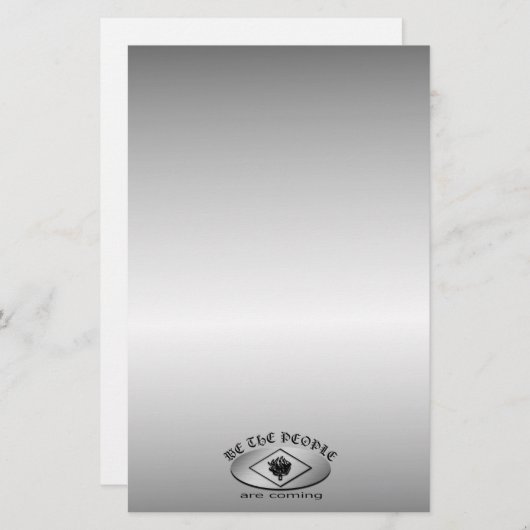 私達トーチとの人々の金属盾のロゴ 便箋 (正面/裏面)