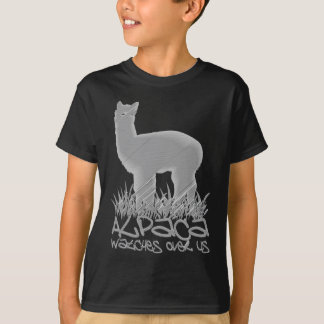 私達上のアルパカの腕時計 Tシャツ