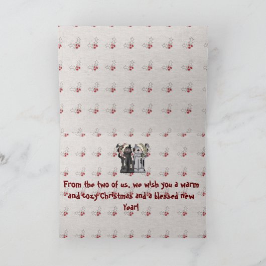 私達二人から…クリスマスの挨拶状 シーズンカード (内部)