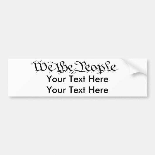 私達人々のカスタマイズ可能なbumpberのステッカー バンパーステッカー (正面)
